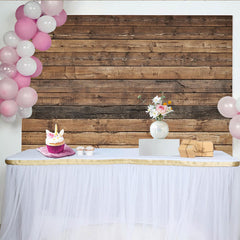 Lofaris Toile de fond en bois rustique, texture naturelle marron pour fête, décor polyvalent et chaleureux pour studio photo