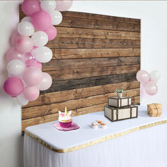 Lofaris Toile de fond en bois rustique, texture naturelle marron pour fête, décor polyvalent et chaleureux pour studio photo