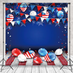 Cake Smash Américain Drapeau Étoiles des ballons Toile de fond