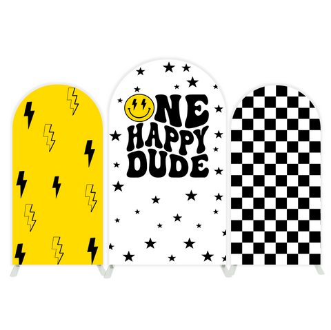 Toile de fond pour arche fête anniversaire One Happy Dude