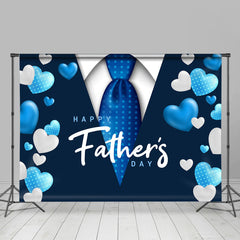 Marine Bleu Costume Et Cravate Heureux Pères Jour Toile de fond