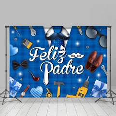 Bleu Féliz Père Barbe Pères Jour Faire la fête Toile de fond