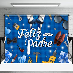 Bleu Féliz Père Barbe Pères Jour Faire la fête Toile de fond
