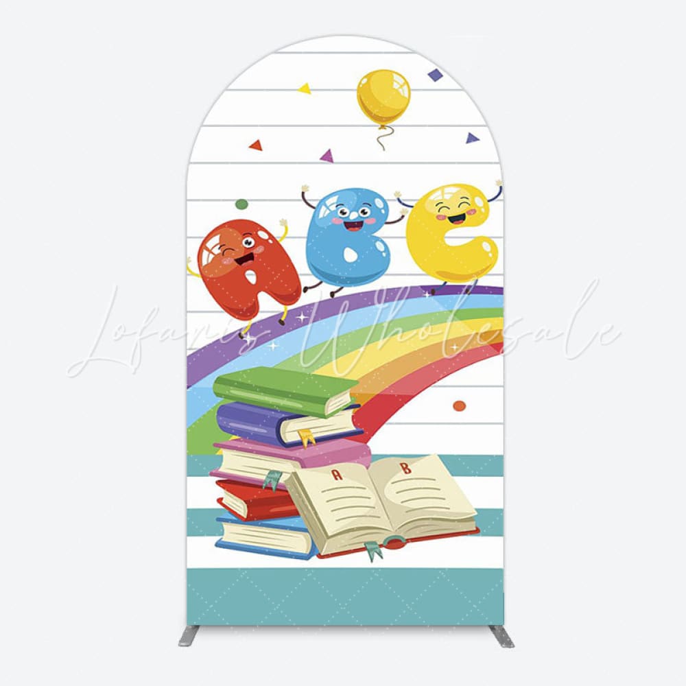 Toile de fond pour arche design enfants ABC pour célébration scolaire