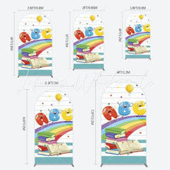 Toile de fond pour arche design enfants ABC pour célébration scolaire