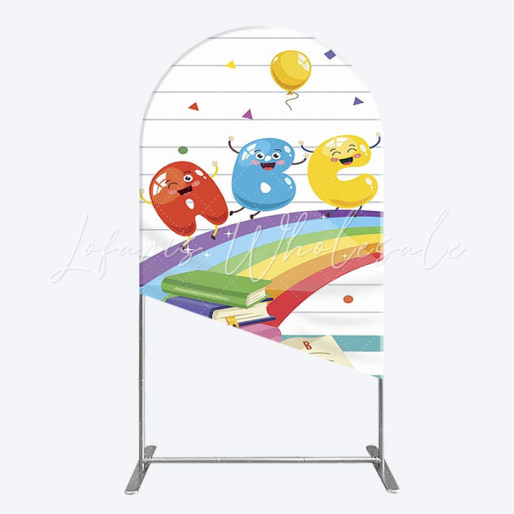 Toile de fond pour arche design enfants ABC pour célébration scolaire