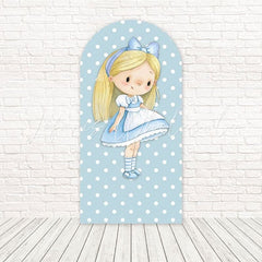 Toile de fond pour arche fête pois Alice au Pays des Merveilles pour décor événement fantaisie