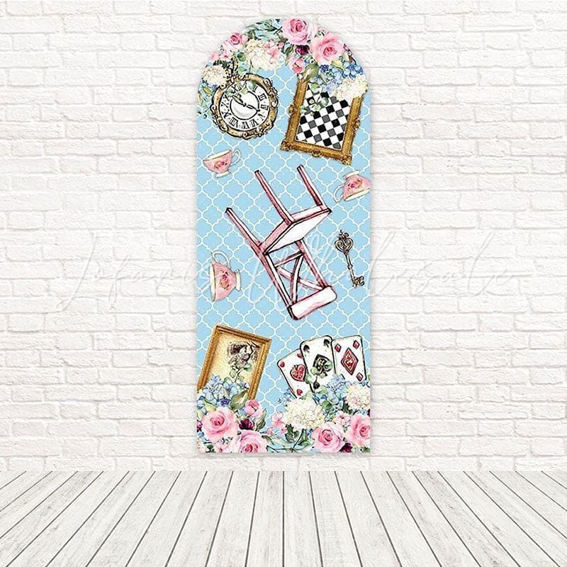 Toile de fond pour arche conte doux écossais Alice au Pays des Merveilles pour moment histoire