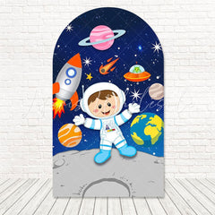 Toile de fond pour arche voyage étoiles enfant astronaute pour fête intergalactique