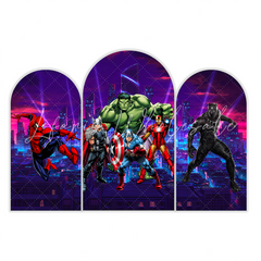Toile de fond pour arche Joyeux Anniversaire super-héros Avengers