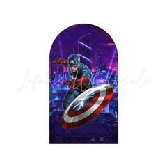 Toile de fond pour arche Joyeux Anniversaire thème super-héros Avengers