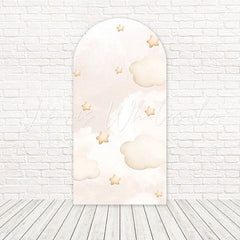 Toile de fond pour arche élégant nuage nude Baby Shower pour thèmes doux