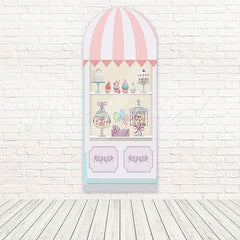 Toile de fond pour arche thème fête dessert charmant confortable boulangerie