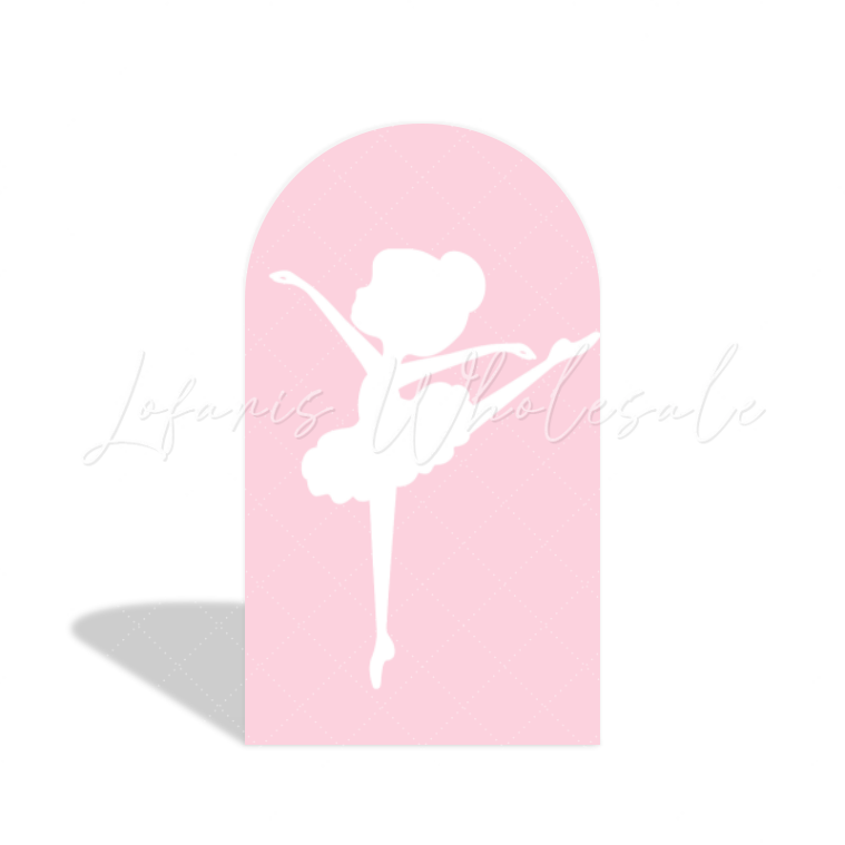 Toile de fond pour arche fête anniversaire fille ballet