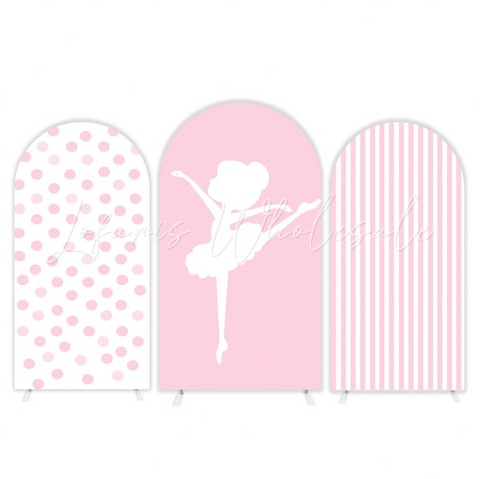 Toile de fond pour arche fête anniversaire fille ballet