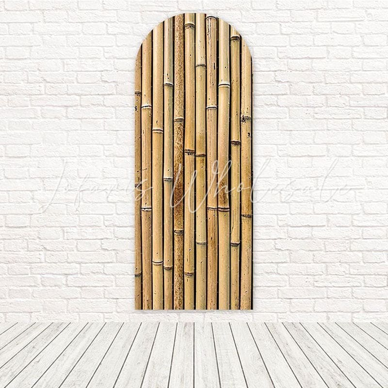 Toile de fond pour arche évasion flotteur rivière radeau bambou pour paysage naturel