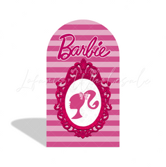 Toile de fond pour arche fond Joyeux Anniversaire thème Barbie
