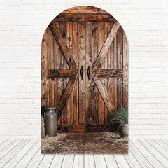 Toile de fond pour arche style porte de grange bois rustique pour fête champêtre