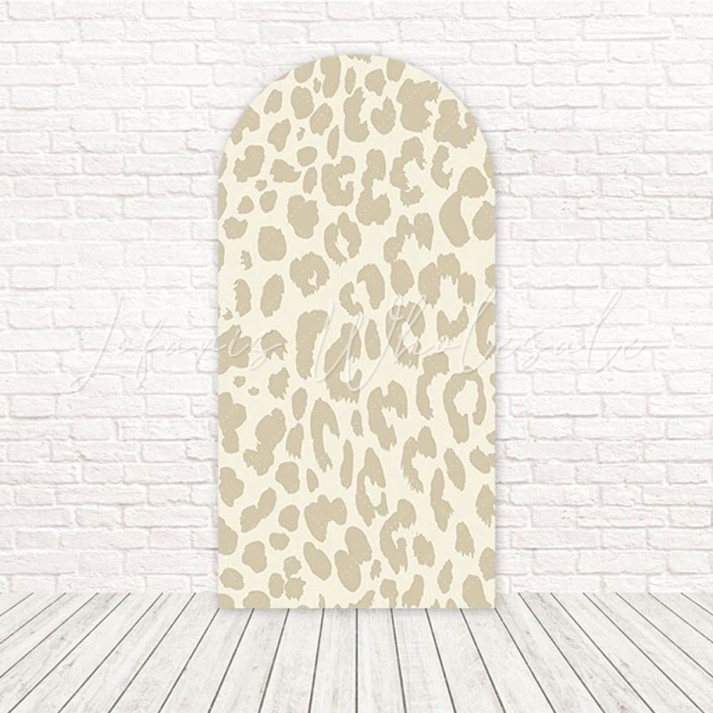 Toile de fond pour arche imprimé léopard beige animaux pour fête jungle neutre