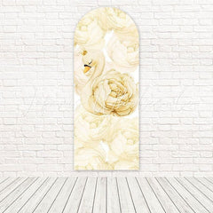 Toile de fond pour arche décor célébration gracieux élégant cygne rose beige