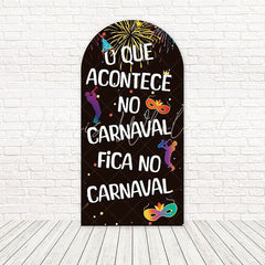 Toile de fond pour arche décor élégant carnaval noir pour célébrations festival