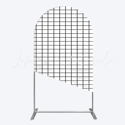 Toile de fond pour arche quadrillage noir et blanc pour scène événement élégant