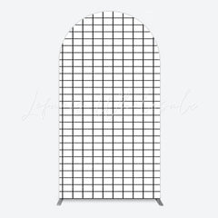 Toile de fond pour arche quadrillage noir et blanc pour scène événement élégant