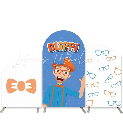 Kit toile de fond pour arche nœud papillon lunettes artiste Blippi