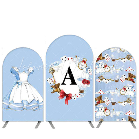 Kit toile de fond pour arche fête poker thème robe bleue