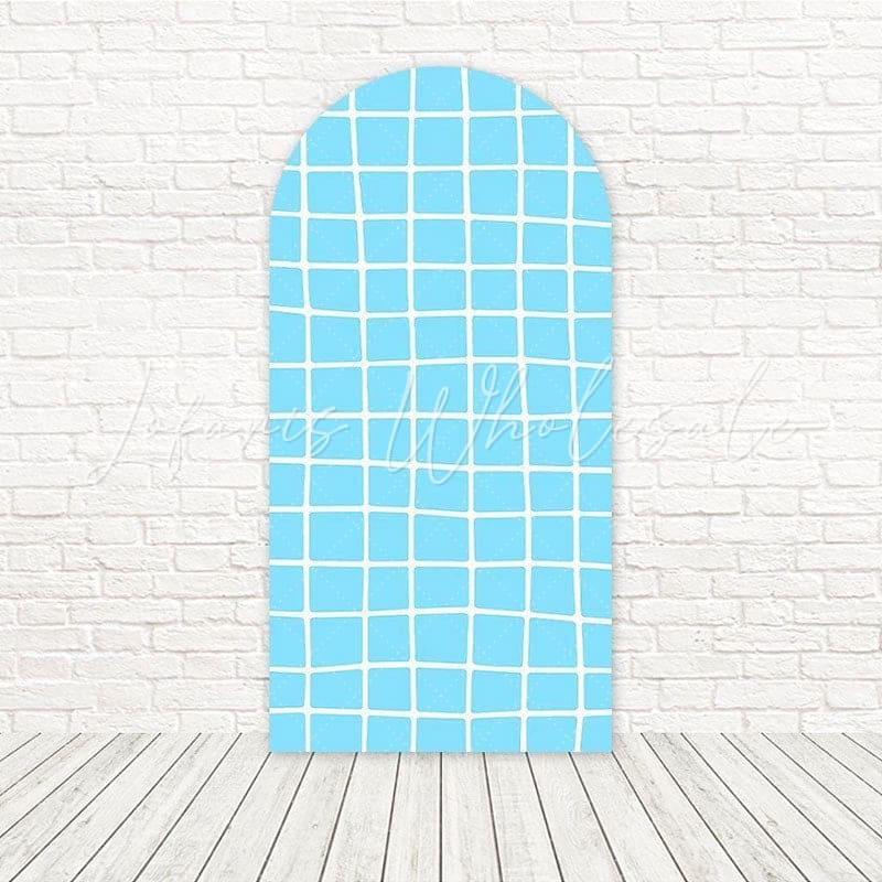 Toile de fond pour arche dessin animé fun grille Looney Tunes bleu pour événement animé