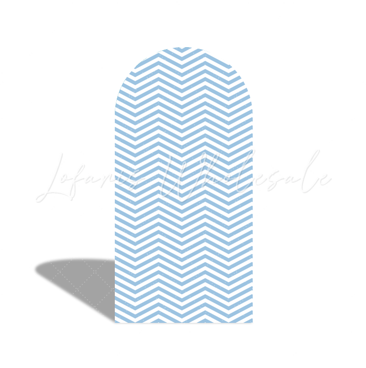 Toile de fond pour arche flore éléphant rayure pois bleus pour fête anniversaire Baby Shower révélation genre