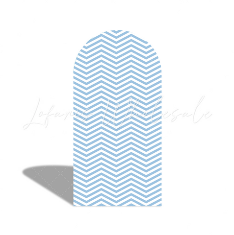 Toile de fond pour arche flore éléphant rayure pois bleus pour fête anniversaire Baby Shower révélation genre