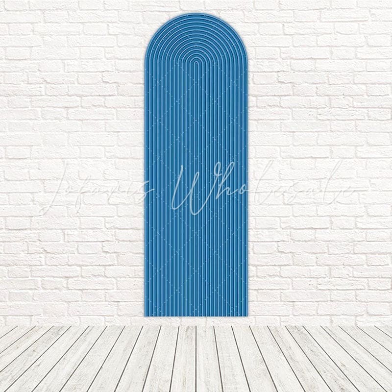 Toile de fond pour arche latte bleue pour thèmes événement extérieur élégant et cool