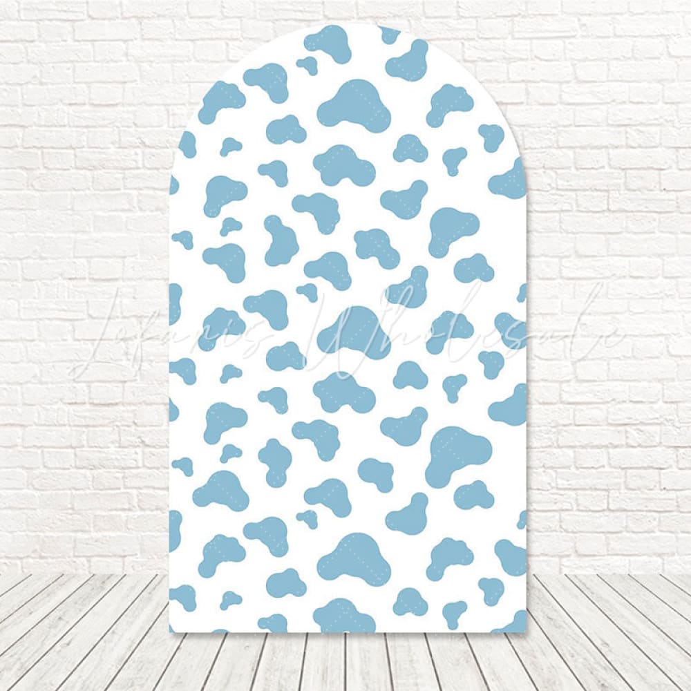 Toile de fond pour arche motif bleu et blanc style frais pour Baby Shower