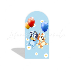 Toile de fond pour arche fête anniversaire Bluey