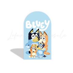 Toile de fond pour arche fête anniversaire Bluey