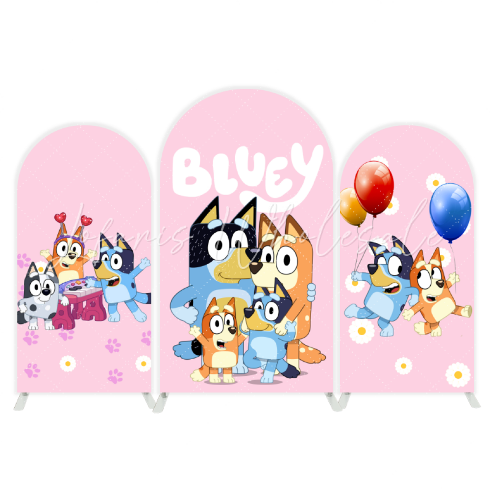 Housse pour arche thème Bluey pour fête anniversaire