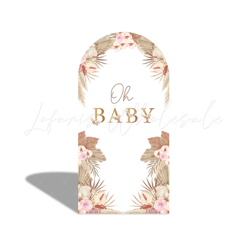 Toile de fond pour arche fête Baby Shower maman grossesse ours en peluche boho
