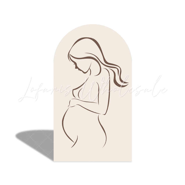 Toile de fond pour arche fête Baby Shower maman grossesse ours en peluche boho