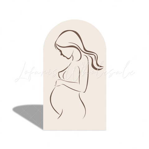 Toile de fond pour arche fête Baby Shower maman grossesse ours en peluche boho