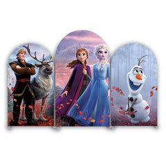 Toile de fond pour arche fête anniversaire thème La Reine des Neiges