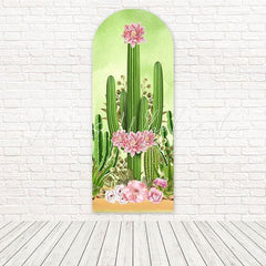 Toile de fond pour arche verdure floraison désert floral cactus pour thème jardin boho
