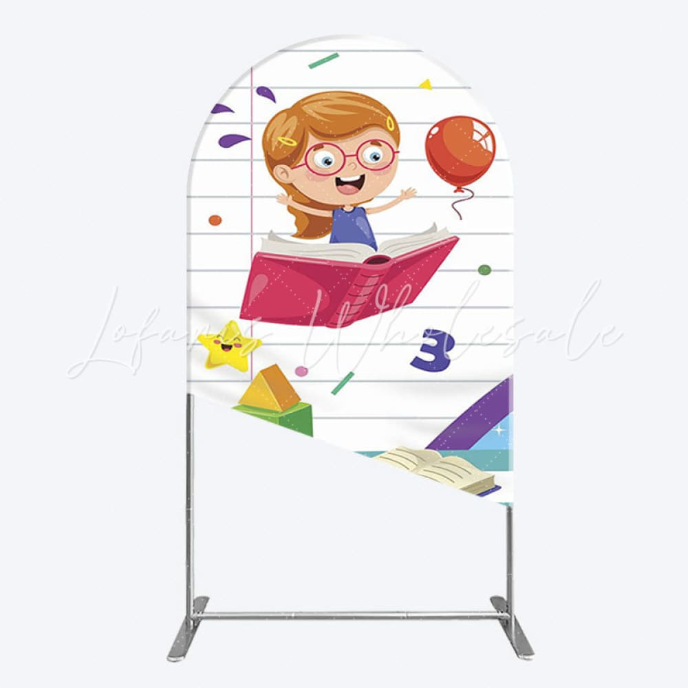Toile de fond pour arche enfants ABC joyeux pour scène photo fête