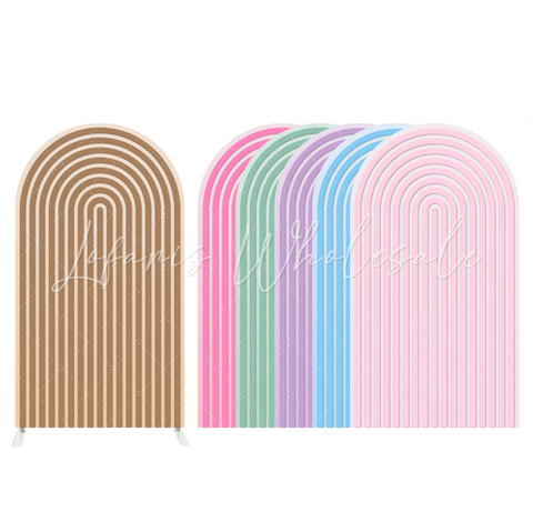 Toile de fond pour arche fête anniversaire Baby Shower ondulation Chiara