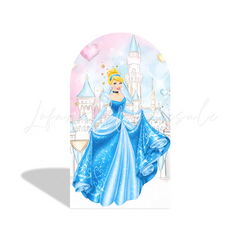 Toile de fond pour arche fond fête anniversaire princesse Cendrillon