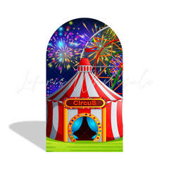Toile de fond pour arche fête anniversaire Baby Shower Cirque