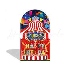 Toile de fond pour arche fond fête anniversaire Baby Shower Cirque