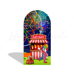 Toile de fond pour arche fond fête anniversaire Baby Shower thème Cirque