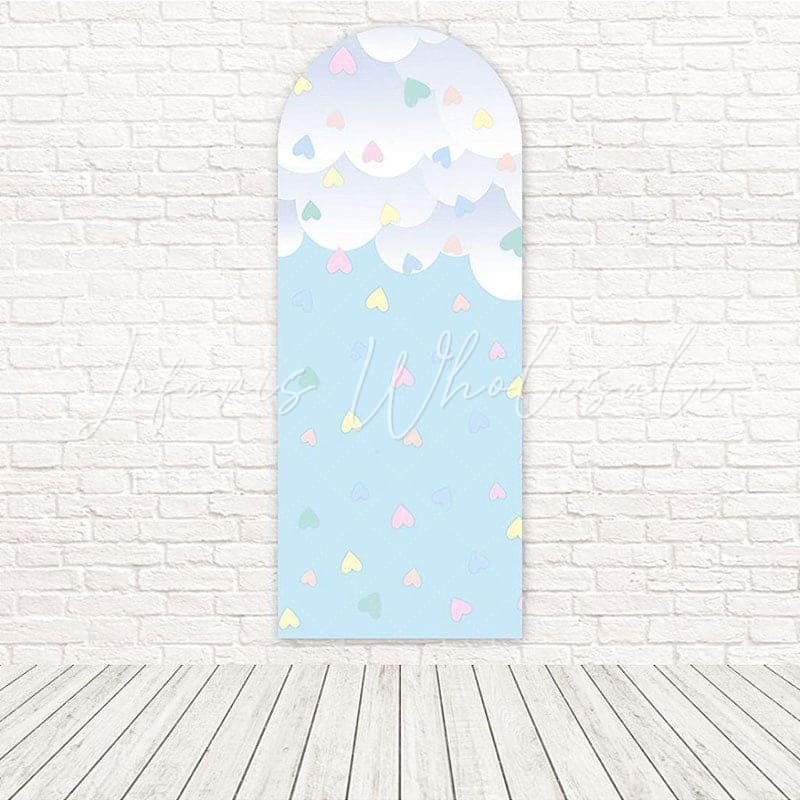 Toile de fond pour arche atmosphère fantaisiste romantique pluie amour couleur