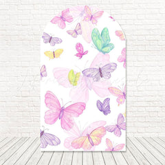 Toile de fond pour arche ailes douces papillons colorés pour scène fête jardin